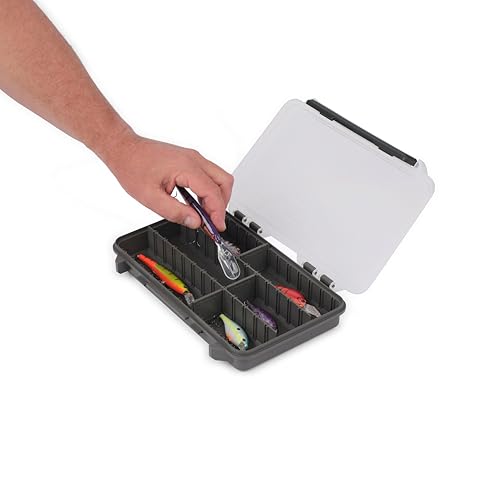 Image of Plano StowAway 3600 Stow Tackle Box with Corrosion-Preventive Rustricor, 4-Pack, Single Latch Design, Transparent DuraView Lid, Stackable Storage for Fishing Bait, Lures and Gear