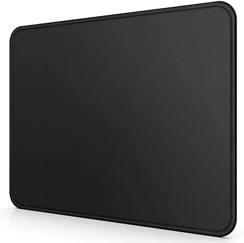 UtechSmart Computer Mouse Pad with Stitched Edges, Washable Mouse Mat with Superior Micro-Weave Cloth, Gaming Mouse Pad for Office & Home, Non-Slip Rubber Base, Black