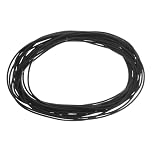 sourcing map Silicone Foam Seal Strip, 1mm(0.04") Dia 4 Meters(13.12 Ft) Long Sponge Rubber Weather Seal Strips Round Rubber Cord Solid for Machinery and Industries, Black