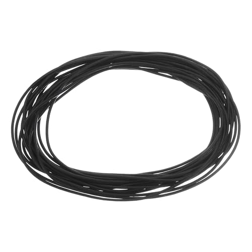 uxcell Silicone Foam Seal Strip, 1mm(0.04") Dia 4 Meters(13.12 Ft) Long Sponge Rubber Weather Seal Strip Round Rubber Cord Solid for Machinery and Industries, Black