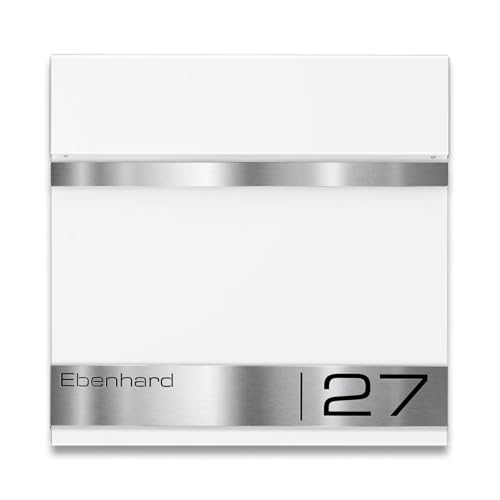 Metzler Premium Briefkasten mit Zeitungsfach Weiß - Postkasten...