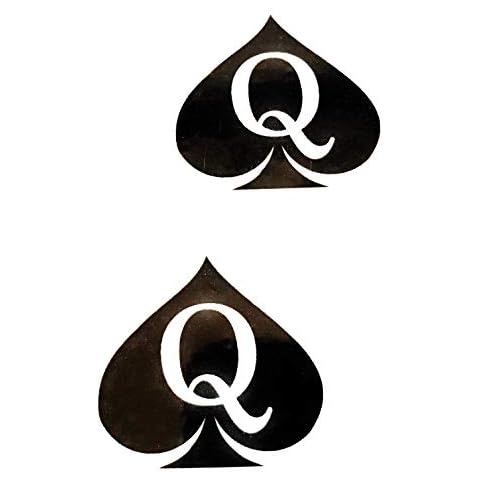 45 X Queen of Spades QOS Brand Temporary Tattoos - Hotwife - BBC - Cuckold - Swinger Cover