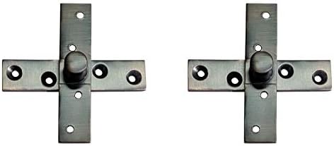 Adonai Hardware Azekah 360 Degree Rotation Brass Pivot Hinge (3.80", Oil Rubbed Bronze - Central Axis) (Supplied as 2 Pieces per Pack)