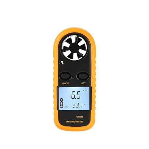 Anémomètre portatif GM816 avec écran LCD rétroéclairé pour mesurer de 0 à 30m/s