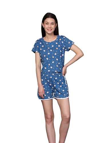 Image of B STORIES Women's Cotton Pyjama Set | Comfort and Relexed Nightsuit for Ladies