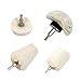 SCOTTCHEN Cotton Buffing Polishing Wheel for Drill White Flannelette Cone/Column/Ball/T-Shaped Pad with 1/4