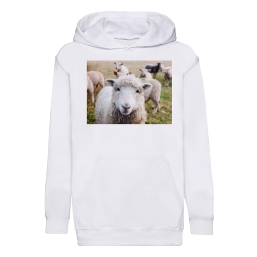 Sweat à capuche enfant troupeau de mouton avec finitions premium