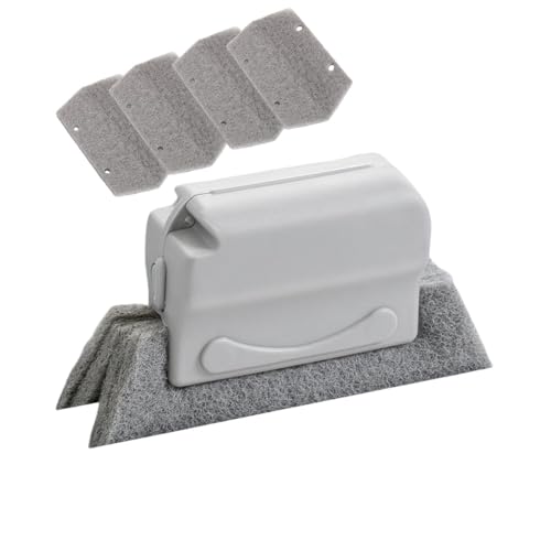 2026 New Magic Window Track Cleaner, Multifunctional Double-Sided Cleaning Brush Set for Window Slides, Tile Gaps, Blinds & Car Vents(Gray)