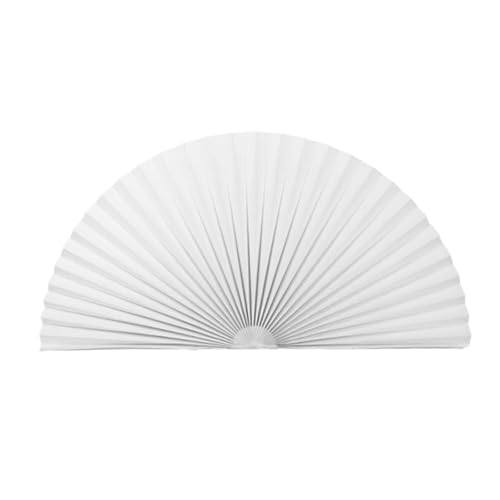 estores Plisados Adhesivos Persianas Plisadas arqueadas Autoadhesivas, Cortinas de Ventanas semiopacas for Cocina, baño, balcón, for Ventana café y Oficina para Windows(White,Radius 59cm)