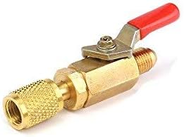 Kerlana Brass Straight Ball Valves Single SAE 800Psi Fittings Ac Hoses R410A-Yellow (Color : Rot, Size : -)