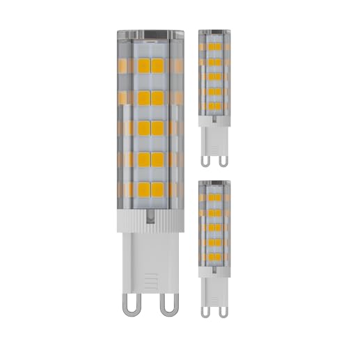 ledscom.de 3 Pieces G9 LED Bulb, White (3800 K), 4.4 W, 596lm, 596lm (4.4w) / Light Colour: White, 3 pieces (pack of 1)