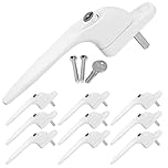GB DIY Store 10 x Yale uPVC Universal Window Handle Inline Locking Espag Double Glazing White 40mm (Pack of 10)