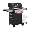 Weber Spirit E-325 Natural Gas Grill for Outdoor Cooking and BBQ, 3 Boost Burners, Black – Porcelain-Enameled Cast-Iron Grates, Sear Zone