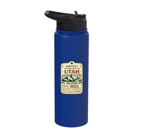 That’s It I’m Moving to Utah Ski Pass Water Bottle