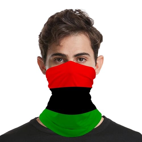Pan African Flag Unisex Face Mask Breathable Neck Gaiter Face Covers Seamless Bandanas Scarf4