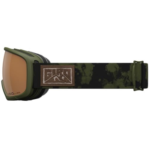 Image of Giro Ringo Ski Goggles - Snowboard Goggles for Men, Women & Youth - Trail Green Cloud Dust Strap with VIVID Petrol Lens