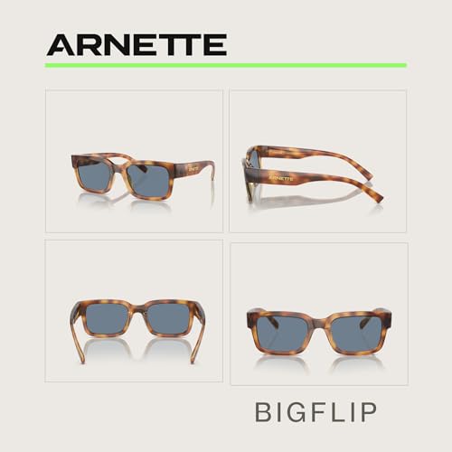 ARNETTE Big Flip AN4343 Rectangle Sunglasses for Men +BUNDLE with ACCESSORY EYEWEAR KIT3