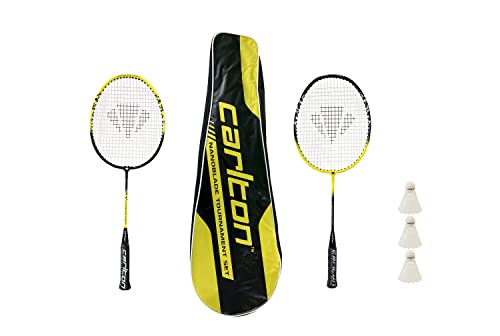 Carlton Nanoblade 2 x Pro Badmintonschläger, Junior, für 6 Bälle 135