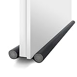 MELBI - Premium Zugluftstopper für Türen, Türbodendichtung zum Heizkosten sparen, passgenau zuschneidbare Türdichtung, wärmedämmend & energiesparend, door draft stopper 96 cm, 1 St. Schwarz Lederoptik