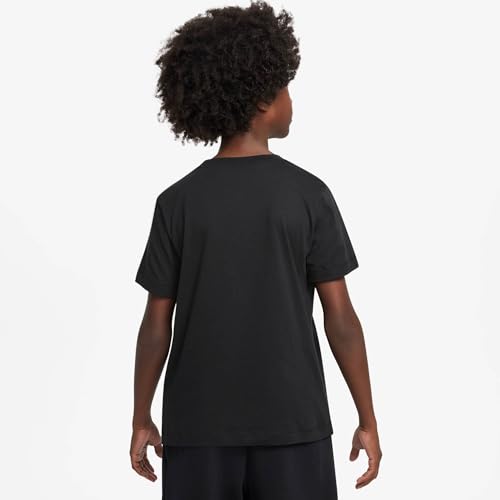 Nike Unisex Kinder K NSW Tee Emb Futura Lbr Shirt, Schwarz, 14-15 Jahre EU