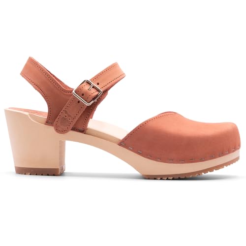 Image of Sandgrens Handmade Swedish Wood Clogs for Women, High Heel Sandal | Victoria