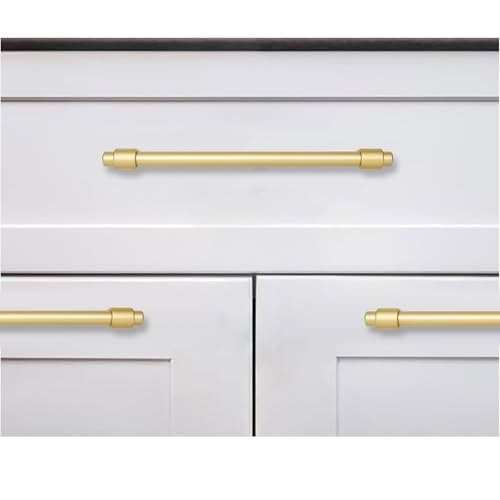 khtumeware 4 inch 5 Pack Brushed Gold Cabinet pulls Zinc Alloy Modern and Simple Cabinet Handle Suitable for Custom Whole-House Furniture (Kitchen/Bathroom/Bedroom). by khtumeware - Used condition - Image 5