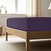 Mellanni Fitted Sheet King Purple Brushed Microfiber 1800 Bedding - Wrinkle, Fade, Stain Resistant - Hypoallergenic - (King, Purple)