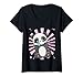 Donna Panda con il giocattolo del bambino Sonaglio sveglio dell'orso del bambino Anime Zoologo Maglietta con Collo a V