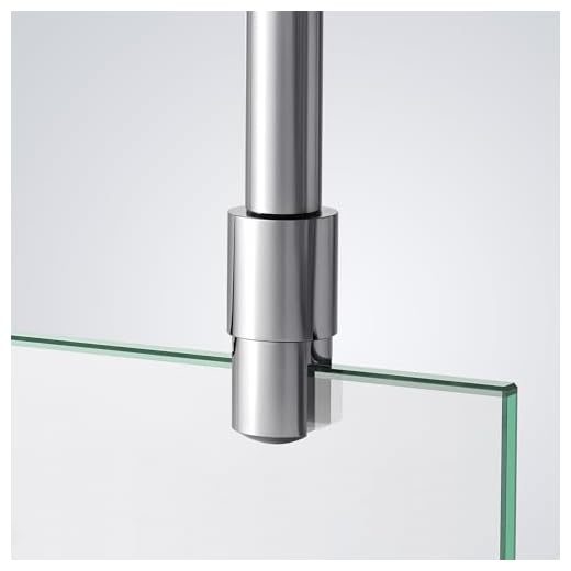 Heilmetz Haltestange Stabilisierungsstange für Duschwände Stabilisator für Glas - Decke 6-10 mm Dusche Duschwand Edelstahl Feste Länge 50cm 360° Drehgelenk Rund Haltestange (1 Pack)