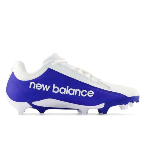 New Balance New Balance Unisex BurnX4 Lacrosse Shoe,White/Blue,Men 5.5 / Women 7