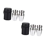 DINHEAROM 1satz Stainless Steel Trinkbecher Teiliges Outdoor Aus Rostfreiem Leichte Und Tragbare Weingläser Für Unterwegs Für Camping Und Reisen - Und Gesund