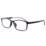 Mind Bridge Big Kids & Teens Blue Light Blocking Computer Glasses Gaming Glasses - Anti Harmful Blue Light, UV, Glare - Protection Eyewear for Children Digital Screen Time Technology 820 Black Purple