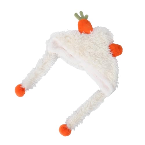LIFKOME Cute Plush Easter Hat Fuzzy Ears for Boy Girl and Adults Warm Beanie for Cosplay and Cold Weather for Easter Parties and Outdoor Fun Beige