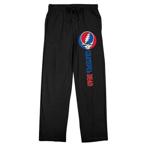 Bioworld Grateful Dead Logo Adult Black Sleep Pajama Pants