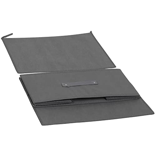 Kit 2 Caixas Organizadoras Multiuso Para Closet Gaveta Guarda Roupa Armário Grande (Cinza)