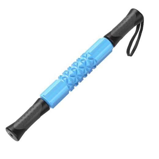 Muscle Roller Stick, Sportneer Handheld EVA Foam Roller Massage Stick Leg Roller Body Massage Stick Tools for Athletes/Runners Relief Muscle Soreness Cramping and Tightness Help Legs and Back Recovery