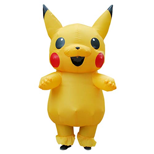 Zi Xi & Zi Qi Inflatable Costume Costume Gonflable Jaune Pikachu Sparky Cosplay Halloween (Jaune, Adulte)