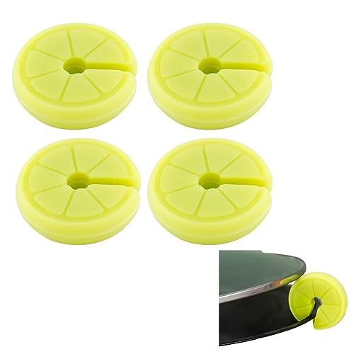 4 Pcs Pot Lid Lifter Silicone Spill Proof Lid Lifter Splash-Proof Steam Release Pan pot lid lifter Kitchen Tool Decoration Pot Lid & Cute Kitchen Accessories (Green)