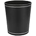 GORESE Cestino per la carta Ufficio - Cestino per la carta in pelle di colore nero, design moderno, pattumiera per cucina, bagno, ufficio (nero)