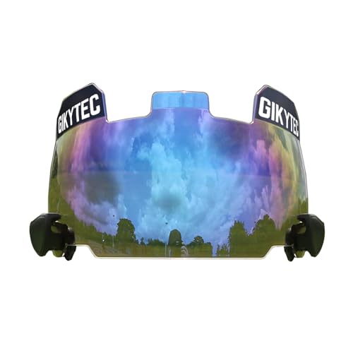 GIKYTEC Football Helmet Visor, Scratch Resistant, for Helmet Fits Youth and Adult Football Helmets (Clear Plate Blue)