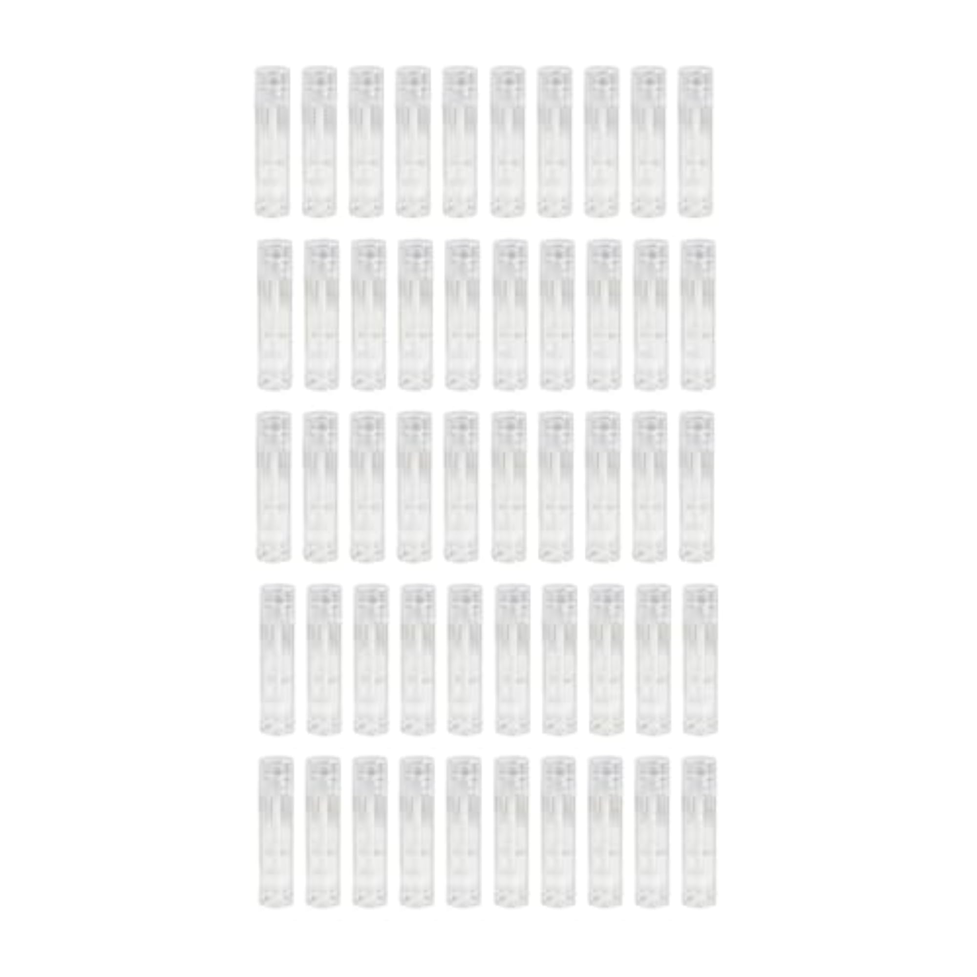 50x Refillable Mini Lip Balm Tubes for Homemade DIY Lipsticks, Clear