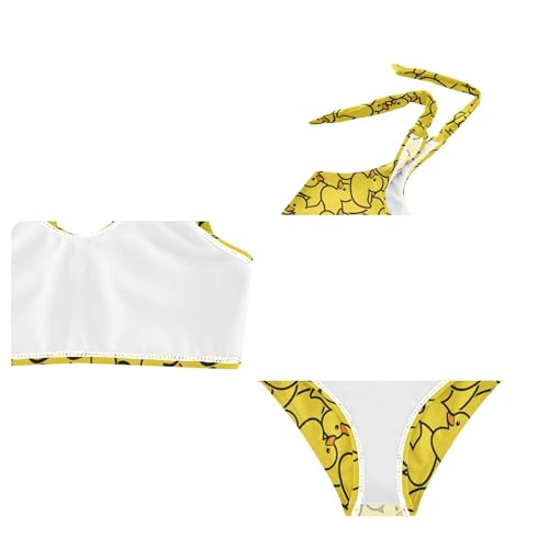 Image of Girls Tankini Swimsuit 2 Piece Pink Unicorn Donuts Summer Beach Bikini Bathing Suit 3T
