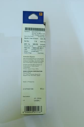 Epson 003 65 ml for EcoTank L1110/L3100/L3101/L3110/L3115/L3116/L3150/L3151/L3152/L3156/L5190 Black Ink Bottle (Image - 2)