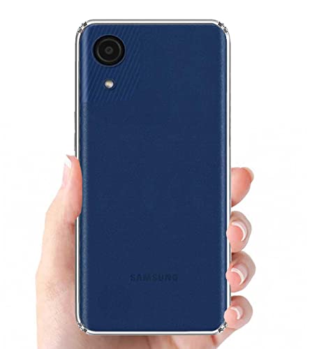 Image of Soft Flexible Silicone Back Cover Compatible with Samsung Galaxy A03 Core, Transparent Case