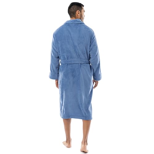 Image of Fruit of the Loom Men's Solid Plush Fleece Robe