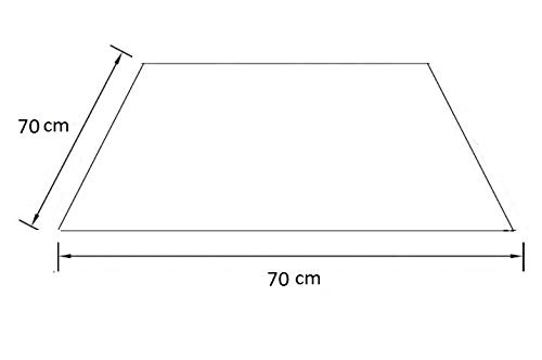 Glasplatte für Kaminofen 70 x 70 cm - Glasscheibe mit 6mm ESG Sicherheitsglas - perfekt geeignet als Funkenschutzplatte - Quadratisch
