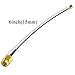 TUOLNK IPX to SMA Extension Cable, SMA Male to MHF1 UFL Female WiFi Pigtail Grey Cable for Network Card 1.13mm Coaxial Coax Cable Low Loss 6inch (15cm) 5Pack
