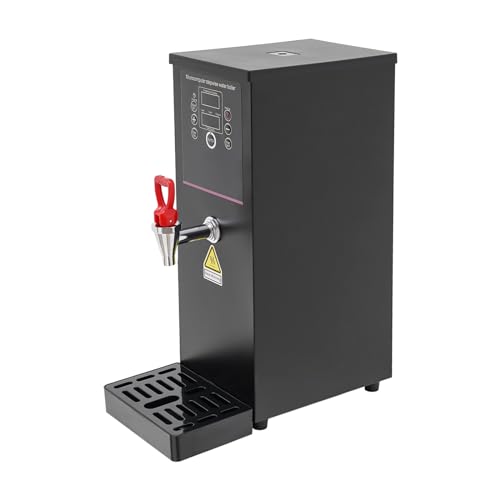 BANLICALI 10L Electric Water Boiler, 2500W Commercial Step-Heating Hot Water Dispenser with Digital Display & Drip Tray, 30-100? Water Boiler for Restaurants Schools 8-12min 110V (Black)