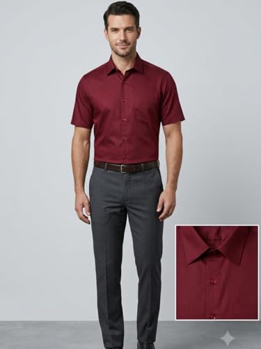Image of Appel Touch Men's Cotton Blend Formal Shirt Half Sleeves