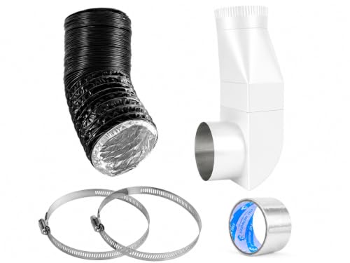 Periscope Dryer Vent Kit With 90 Elbow Straight Out Design Adjustable15-66